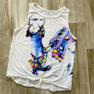 Art class girls shirt with camel print size:10/12 L
